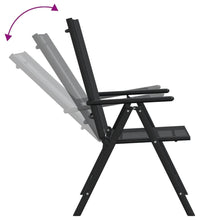 7-tlg. Garten-Essgruppe Schwarz Aluminium