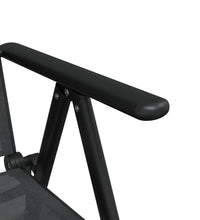 7-tlg. Garten-Essgruppe Schwarz Aluminium