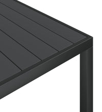 7-tlg. Garten-Essgruppe Schwarz Aluminium