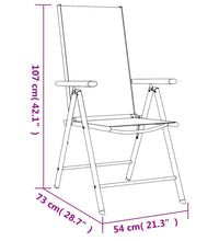 7-tlg. Garten-Essgruppe Schwarz Aluminium