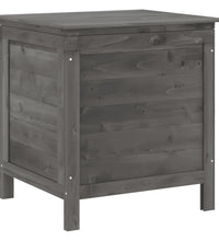 Gartentruhe Anthrazit 50x49x56,5 cm Massivholz Tanne