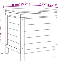 Gartentruhe Braun 50x49x56,5 cm Massivholz Tanne