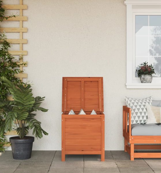 Gartentruhe Braun 50x49x56,5 cm Massivholz Tanne