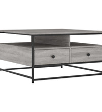 Couchtisch Grau Sonoma 80x80x45 cm Holzwerkstoff