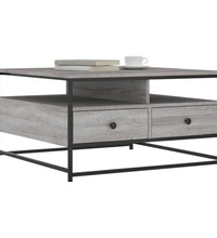 Couchtisch Grau Sonoma 80x80x45 cm Holzwerkstoff