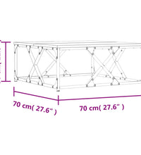 Couchtisch Sonoma-Eiche 70x70x30 cm Holzwerkstoff