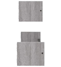 Wandregale mit Stangen 2 Stk. Grau Sonoma 60x16x14 cm