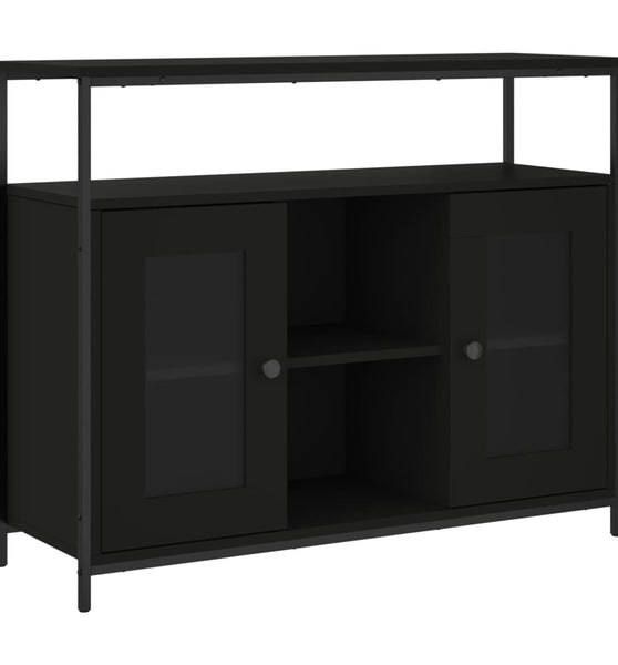 Sideboard Schwarz 100x35x80 cm Holzwerkstoff