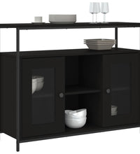 Sideboard Schwarz 100x35x80 cm Holzwerkstoff