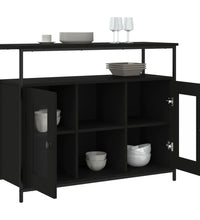 Sideboard Schwarz 100x35x80 cm Holzwerkstoff