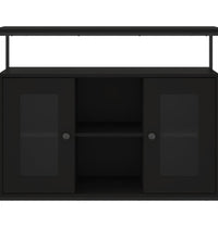 Sideboard Schwarz 100x35x80 cm Holzwerkstoff