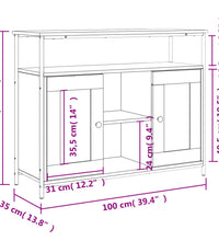 Sideboard Sonoma-Eiche 100x35x80 cm Holzwerkstoff