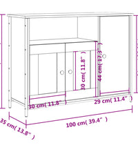 Sideboard Sonoma-Eiche 100x35x75 cm Holzwerkstoff