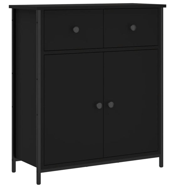 Sideboard Schwarz 70x30x80 cm Holzwerkstoff