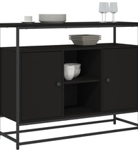 Sideboard Schwarz 100x35x80 cm Holzwerkstoff