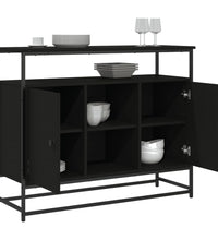 Sideboard Schwarz 100x35x80 cm Holzwerkstoff