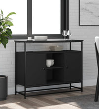 Sideboard Schwarz 100x35x80 cm Holzwerkstoff