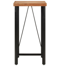 Bartisch 55x55x107 cm Massivholz Akazie und Eisen