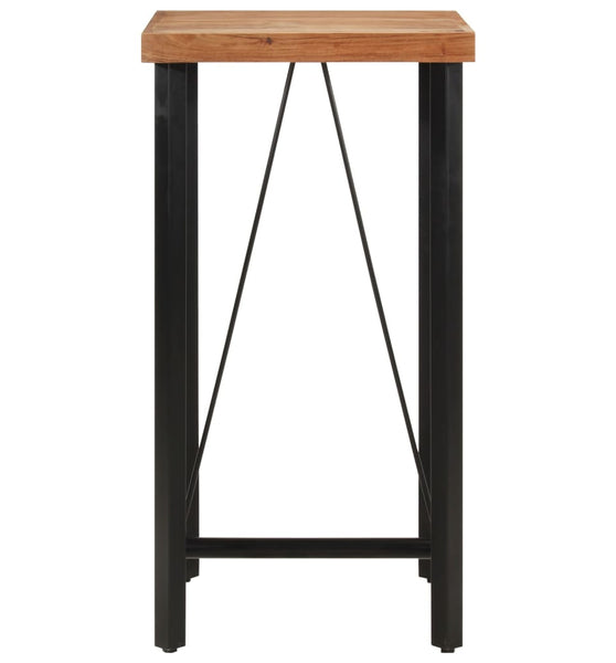 Bartisch 55x55x107 cm Massivholz Akazie und Eisen
