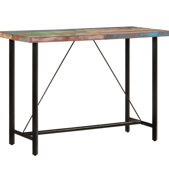 Bartisch 150x70x107 cm Altholz Massiv und Eisen