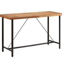 Bartisch 180x70x107 cm Massivholz Akazie und Eisen