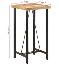 Bartisch 55x55x107 cm Massivholz Mango und Eisen