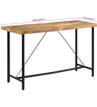Bartisch 180x70x107 cm Massivholz Mango und Eisen