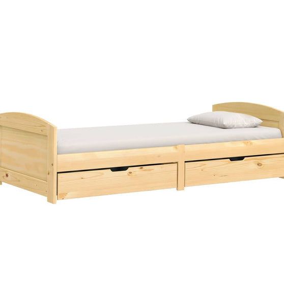 Tagesbett mit 2 Schubladen IRUN 90x200 cm Massivholz Kiefer