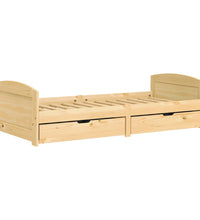 Tagesbett mit 2 Schubladen IRUN 90x200 cm Massivholz Kiefer