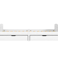 Tagesbett mit 2 Schubladen IRUN Weiß 90x200cm Massivholz Kiefer