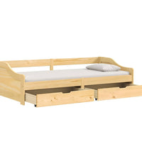 Tagesbett mit 2 Schubladen IRUN 90x200 cm Massivholz Kiefer