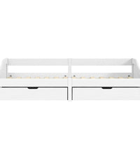 Tagesbett mit 2 Schubladen IRUN Weiß 90x200cm Massivholz Kiefer