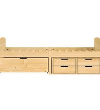 Tagesbett mit 5 Schubladen IRUN 90x200 cm Massivholz Kiefer