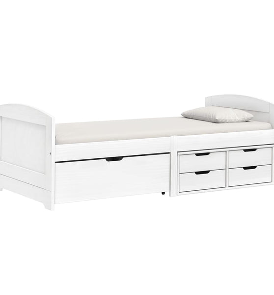 Tagesbett mit 5 Schubladen IRUN Weiß 90x200cm Massivholz Kiefer