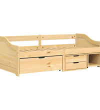 Tagesbett mit 3 Schubladen IRUN 90x200 cm Massivholz Kiefer
