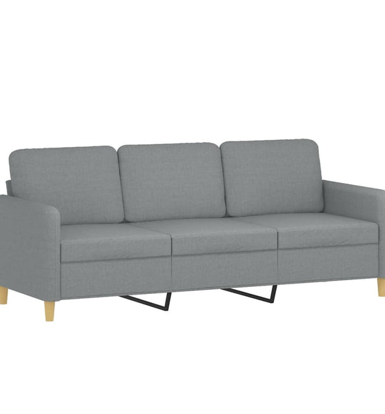 3-Sitzer-Sofa Hellgrau 180 cm Stoff