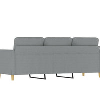 3-Sitzer-Sofa Hellgrau 180 cm Stoff