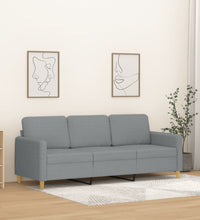 3-Sitzer-Sofa Hellgrau 180 cm Stoff