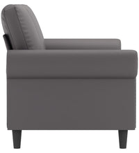 2-Sitzer-Sofa Grau 140 cm Kunstleder