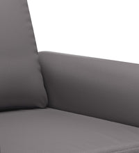 2-Sitzer-Sofa Grau 140 cm Kunstleder
