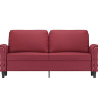 2-Sitzer-Sofa Weinrot 140 cm Kunstleder