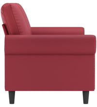 2-Sitzer-Sofa Weinrot 140 cm Kunstleder