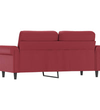 2-Sitzer-Sofa Weinrot 140 cm Kunstleder