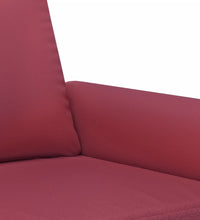 2-Sitzer-Sofa Weinrot 140 cm Kunstleder