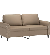 2-Sitzer-Sofa Cappuccino-Braun 140 cm Kunstleder