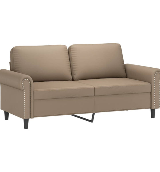 2-Sitzer-Sofa Cappuccino-Braun 140 cm Kunstleder