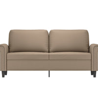 2-Sitzer-Sofa Cappuccino-Braun 140 cm Kunstleder