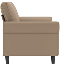 2-Sitzer-Sofa Cappuccino-Braun 140 cm Kunstleder