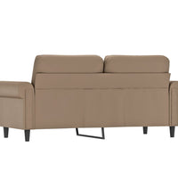 2-Sitzer-Sofa Cappuccino-Braun 140 cm Kunstleder