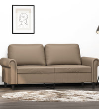 2-Sitzer-Sofa Cappuccino-Braun 140 cm Kunstleder